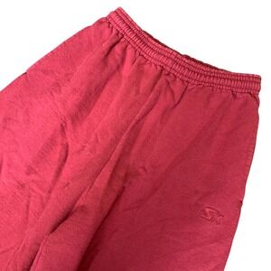 Starter Mens Small Red‎ Fleece Jogger Sweatpants Elastic Waist SM21 RZN